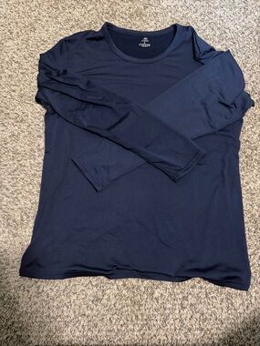 Men's Long Sleeve Crew Shirt in Navy - Classic Everyday Top